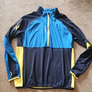 Reebok Black and Blue Half-Zip Pullover